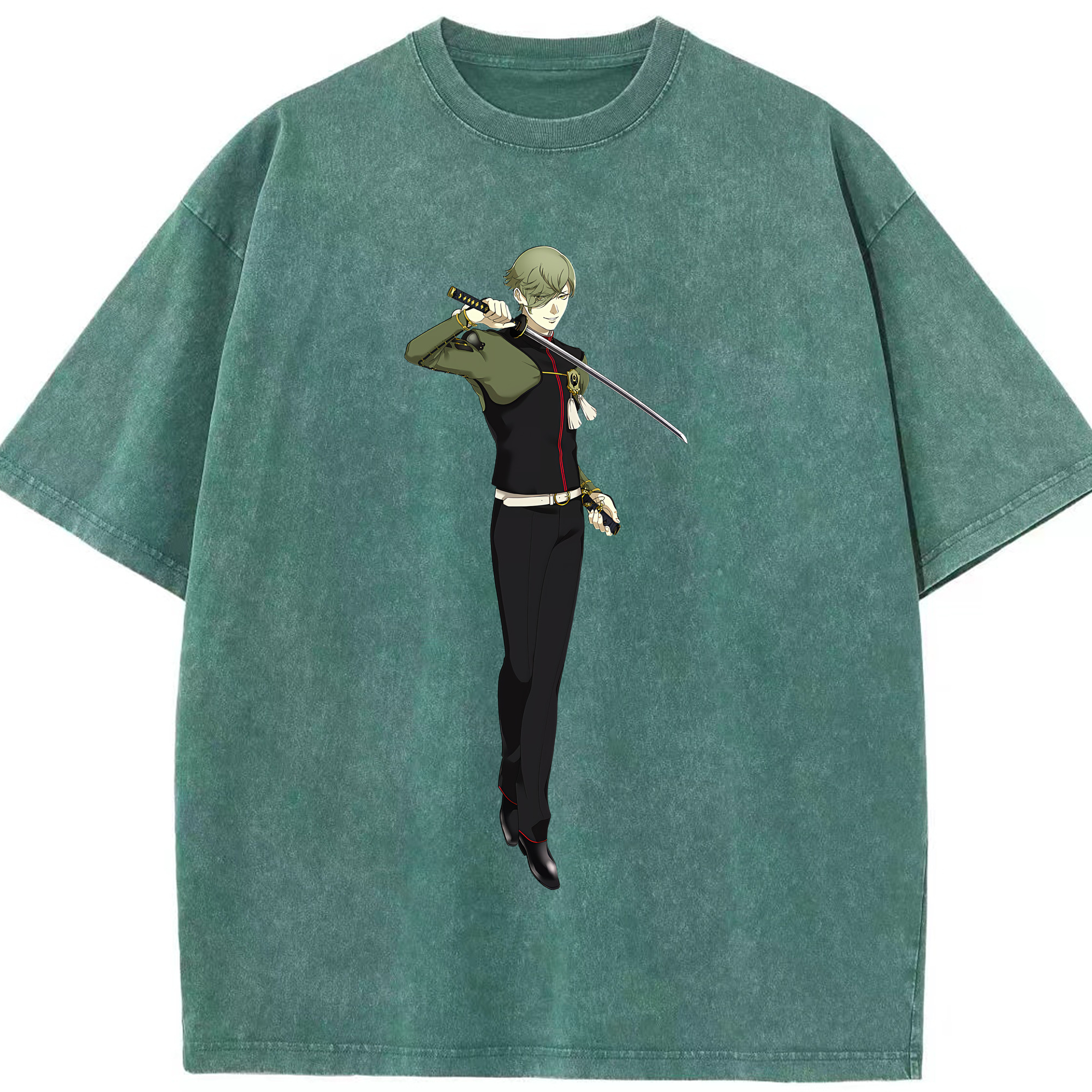 （画像用） 刀剣乱舞 Touken Ranbu 綿100% ヴィンテージ風 半袖Tシャツ（フロントプリント）